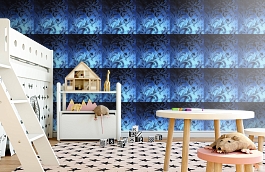 Обои 486 BLEU фото в интерьере детская превью