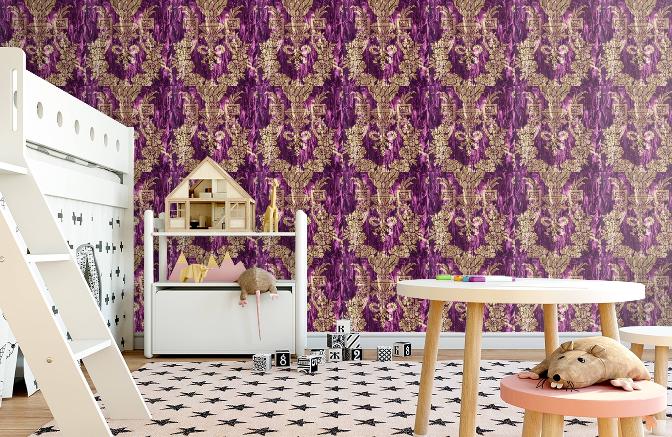 Обои GEORGES-SAND-P_-07 фото в интерьере детская