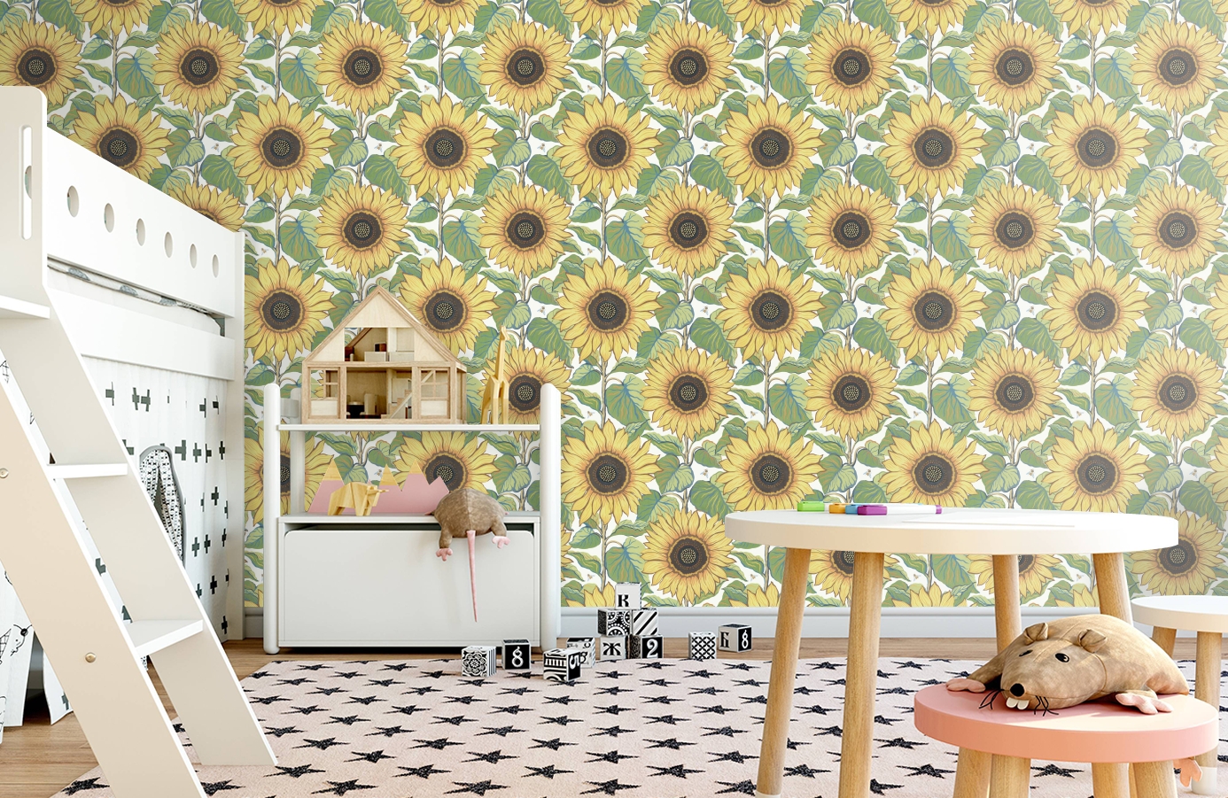 Обои 2058 фото в интерьере детская