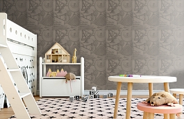 Обои Newton Linen фото в интерьере детская превью