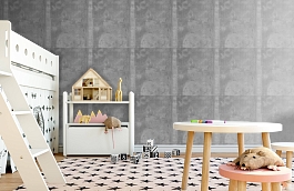 Обои Tapestry Charcoal фото в интерьере детская превью