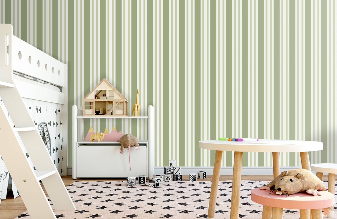 Обои 110/1003 фото в интерьере детская