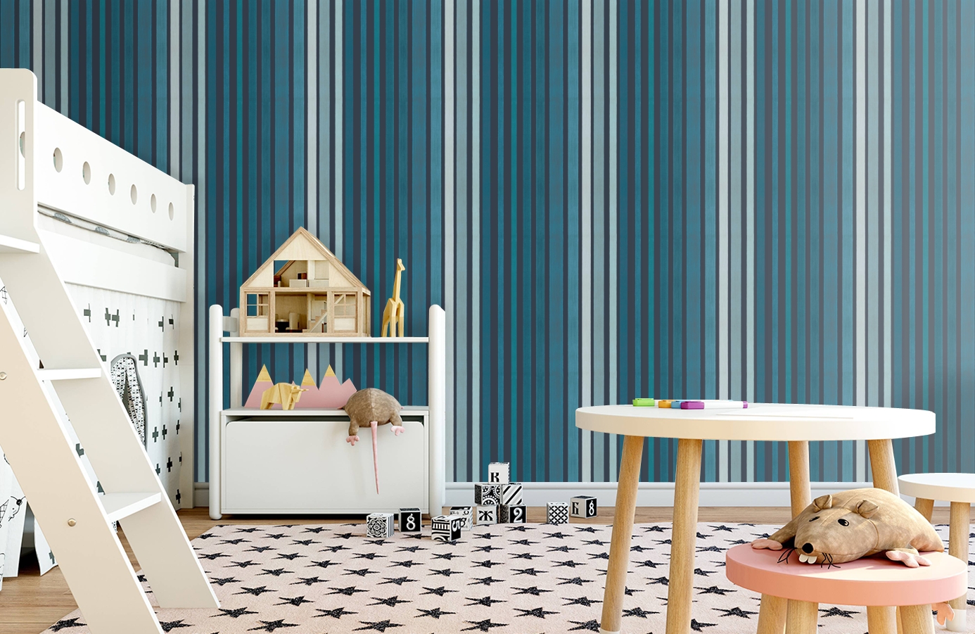 Обои 110/9042 фото в интерьере детская