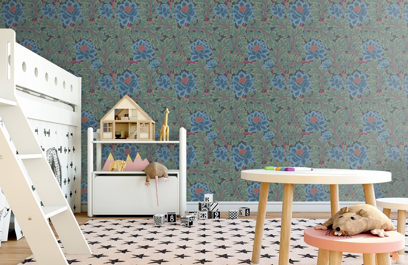 Обои 95-5029 фото в интерьере детская