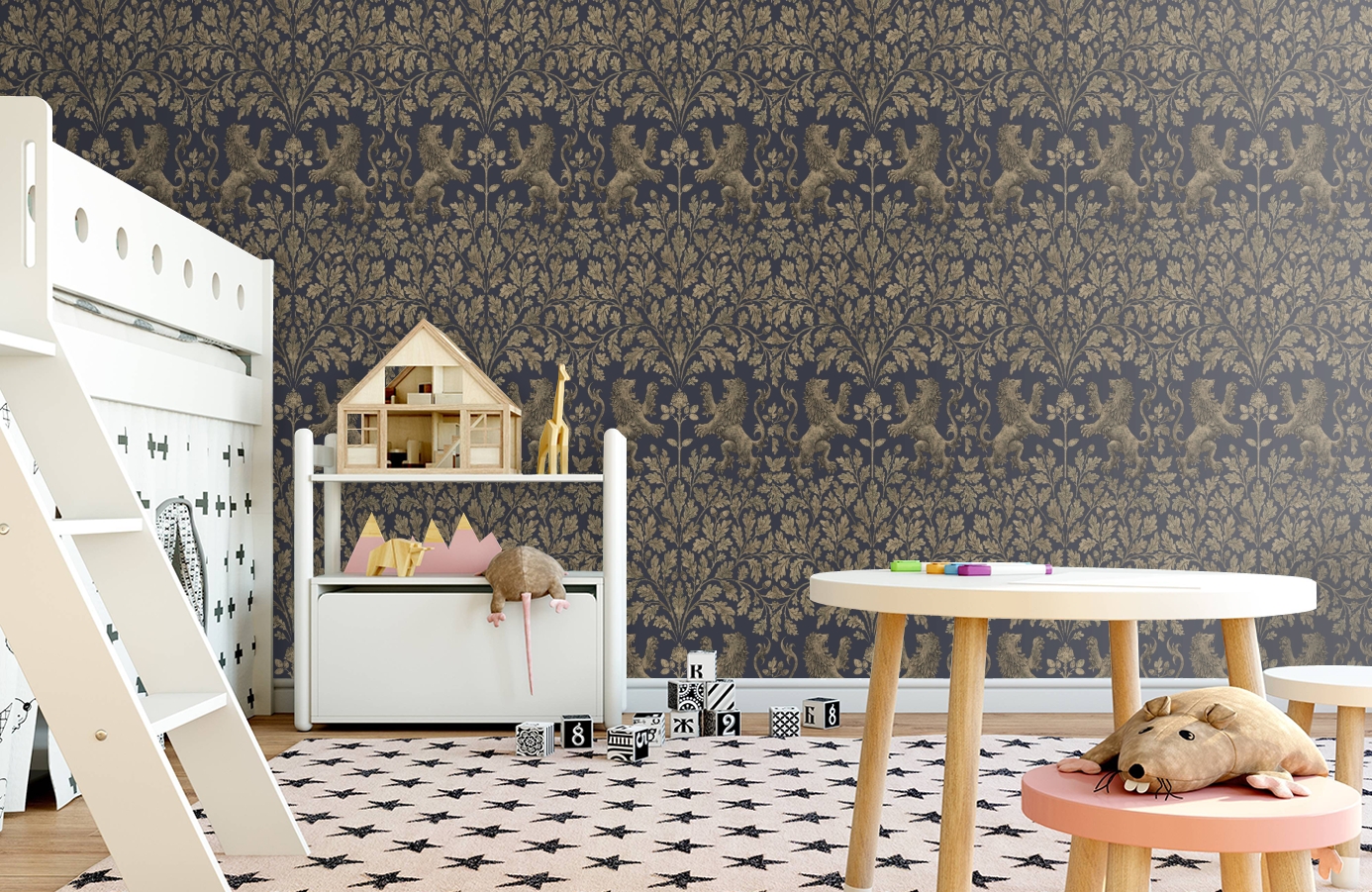 Обои 95-6033 фото в интерьере детская