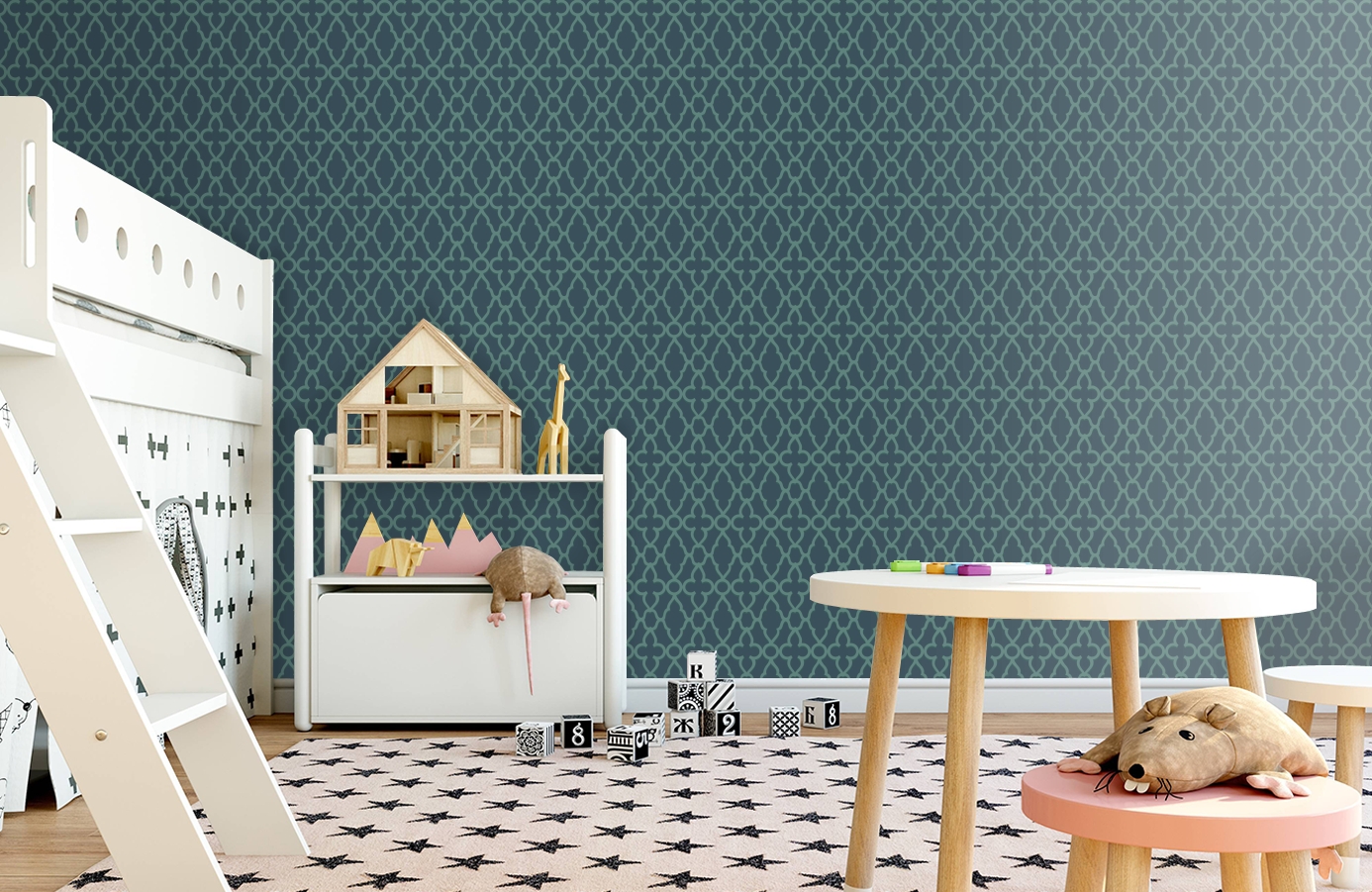 Обои 116-10037 фото в интерьере детская