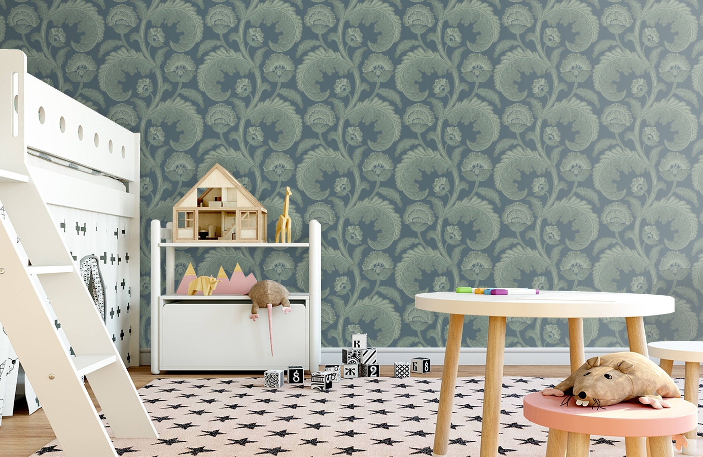 Обои 116-1004 фото в интерьере детская