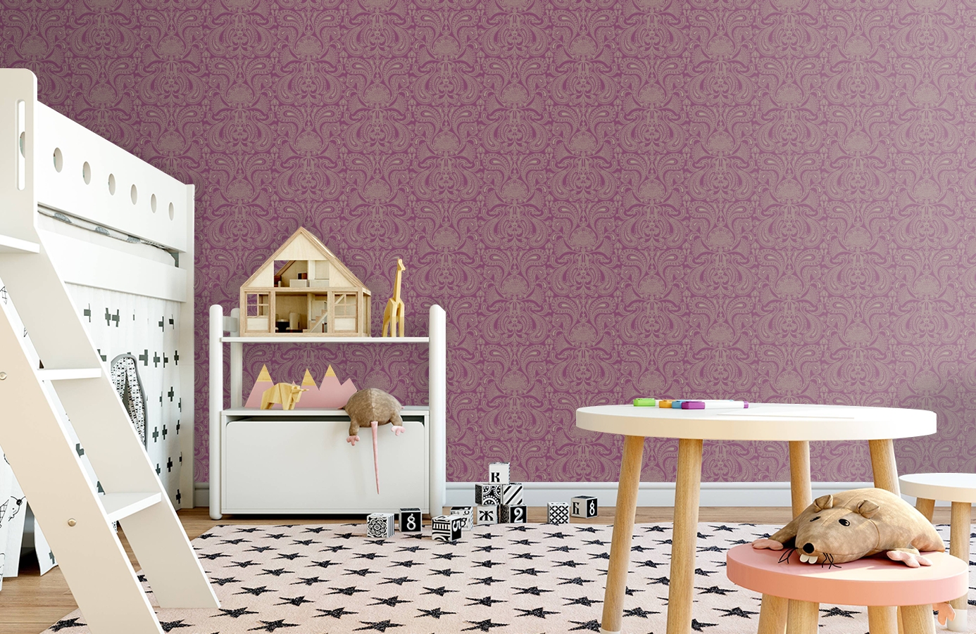 Обои 66/1007 фото в интерьере детская