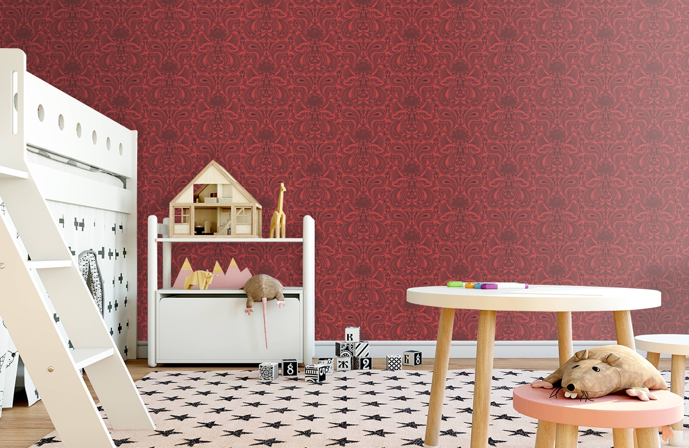 Обои 66/1008 фото в интерьере детская