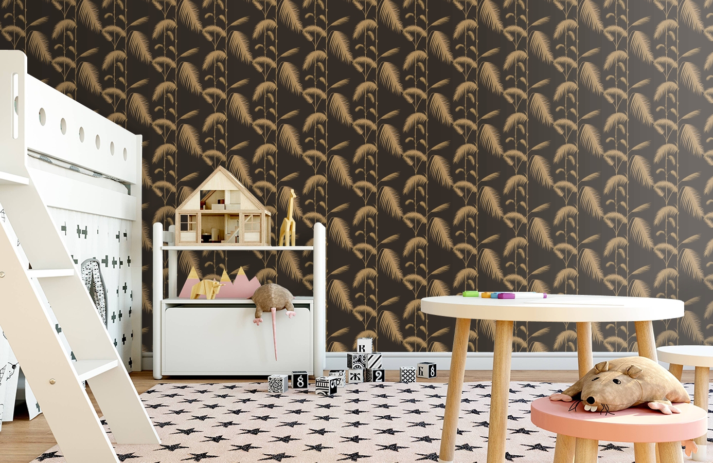 Обои 66-2014 фото в интерьере детская