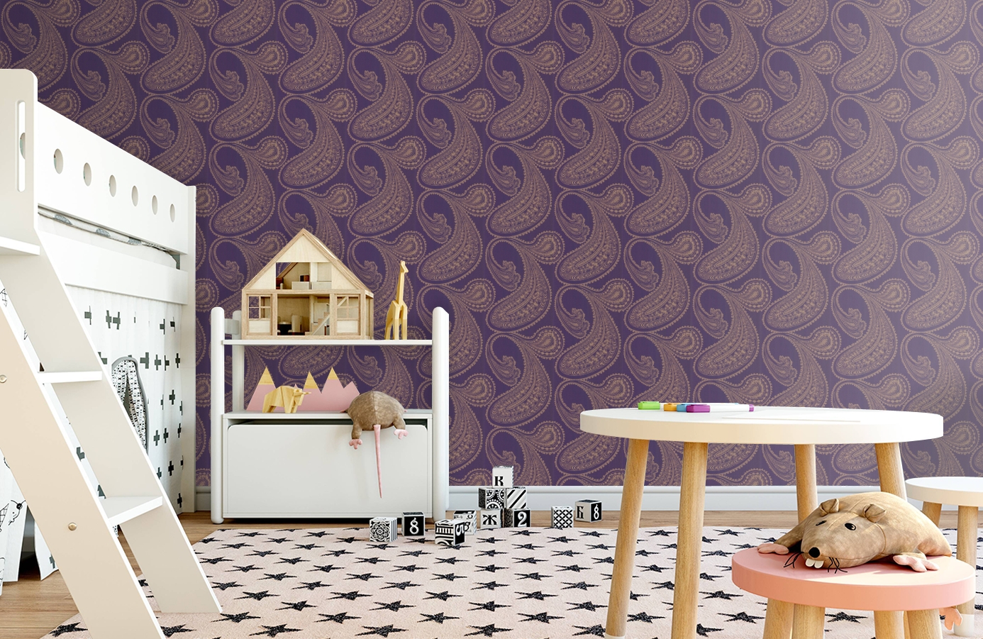 Обои 66/5040 фото в интерьере детская