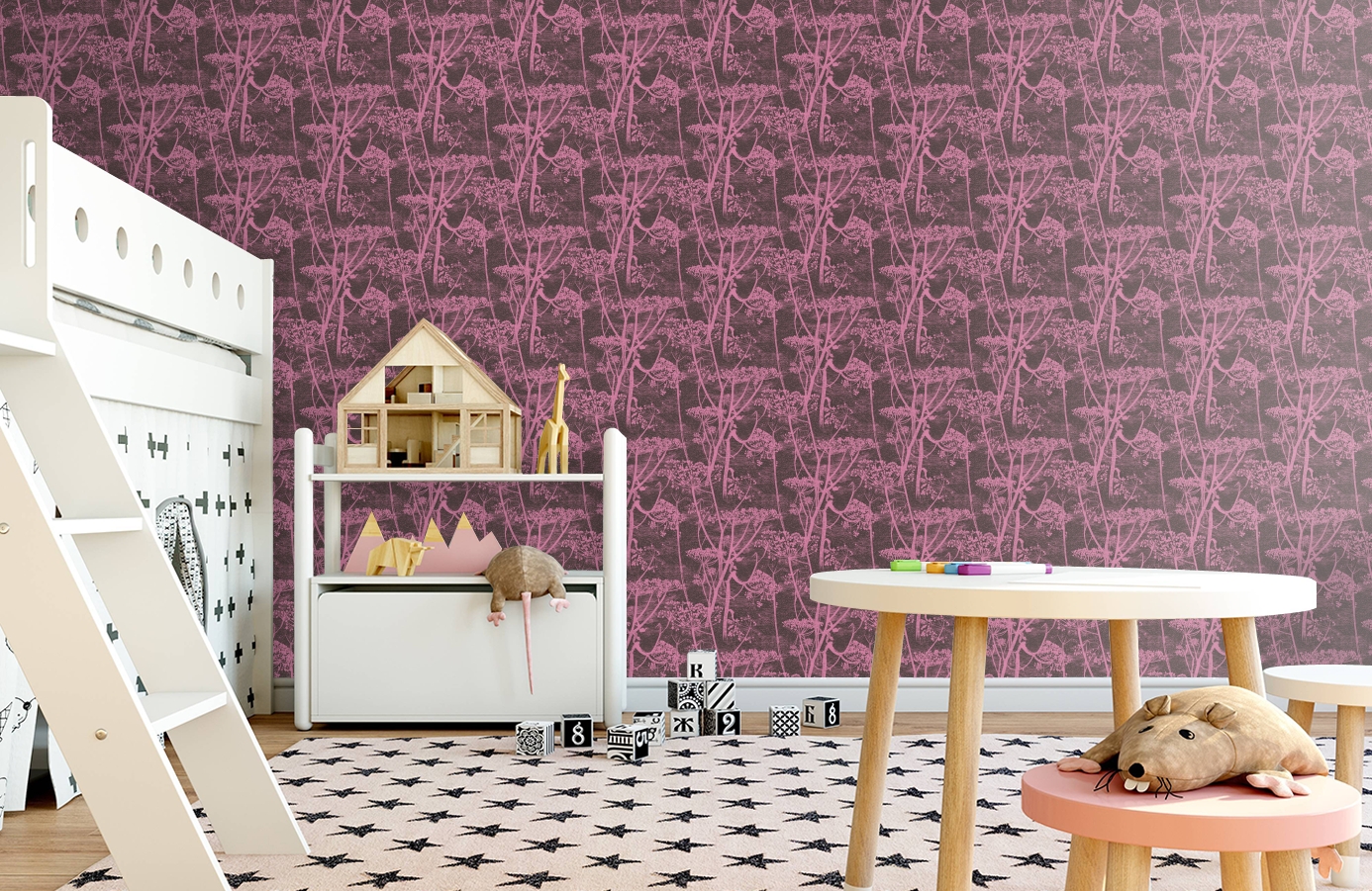 Обои 66/7047 фото в интерьере детская