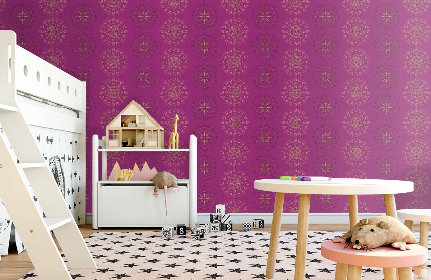 Обои 69/1103 фото в интерьере детская