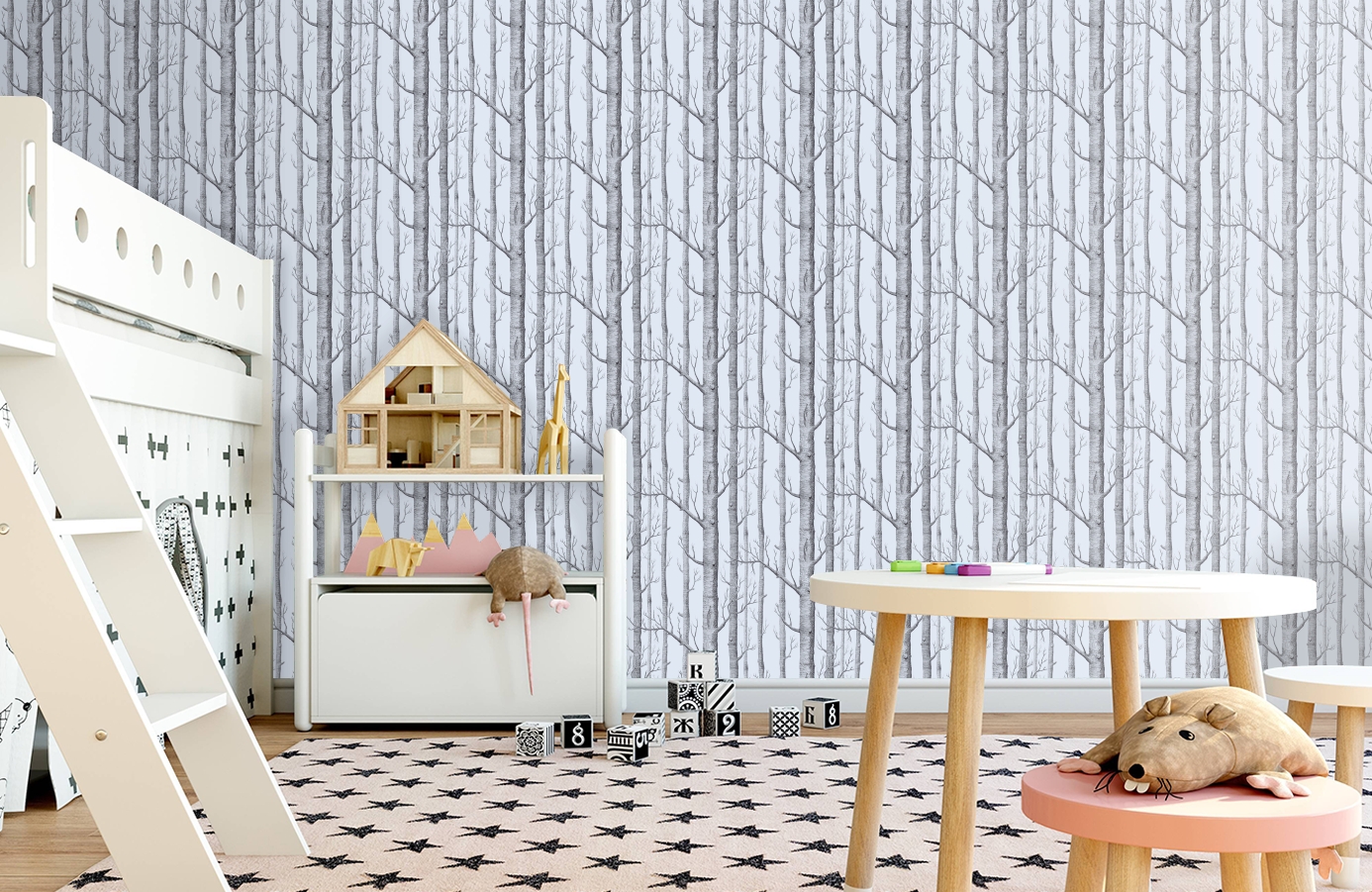Обои 69/12150 фото в интерьере детская