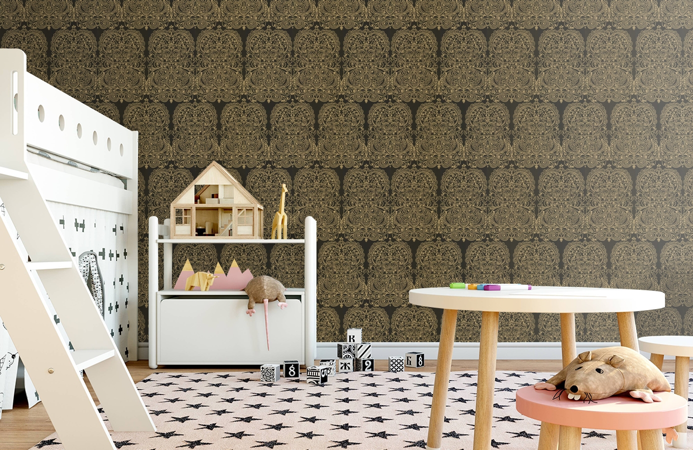 Обои 69/2105 фото в интерьере детская