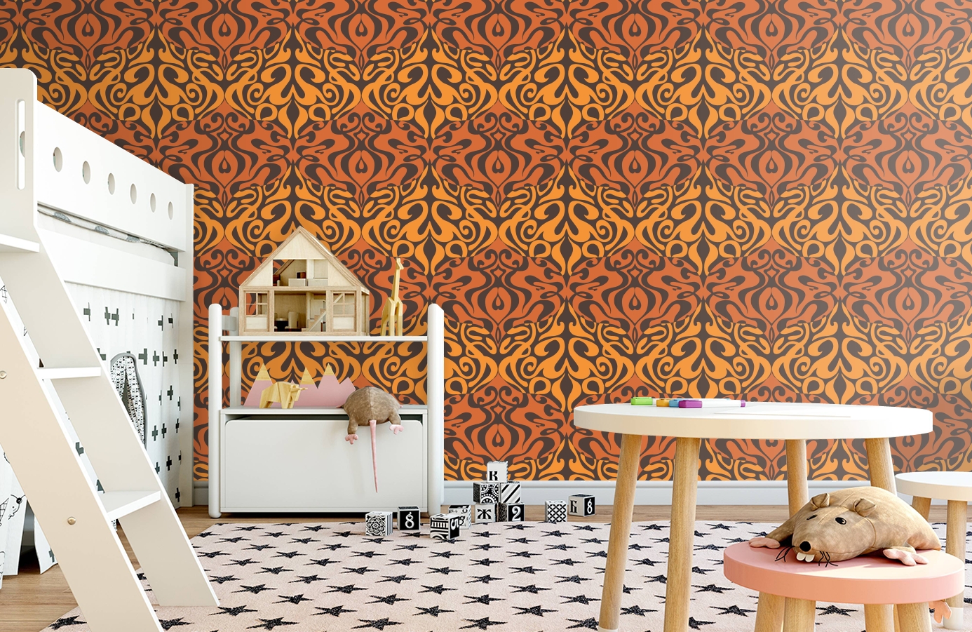 Обои 69/7126 фото в интерьере детская