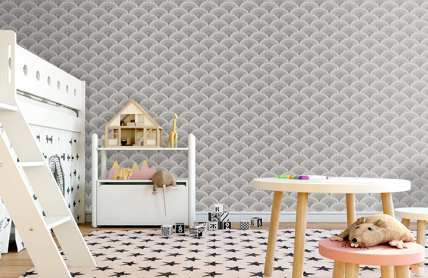 Обои 89-4014 фото в интерьере детская