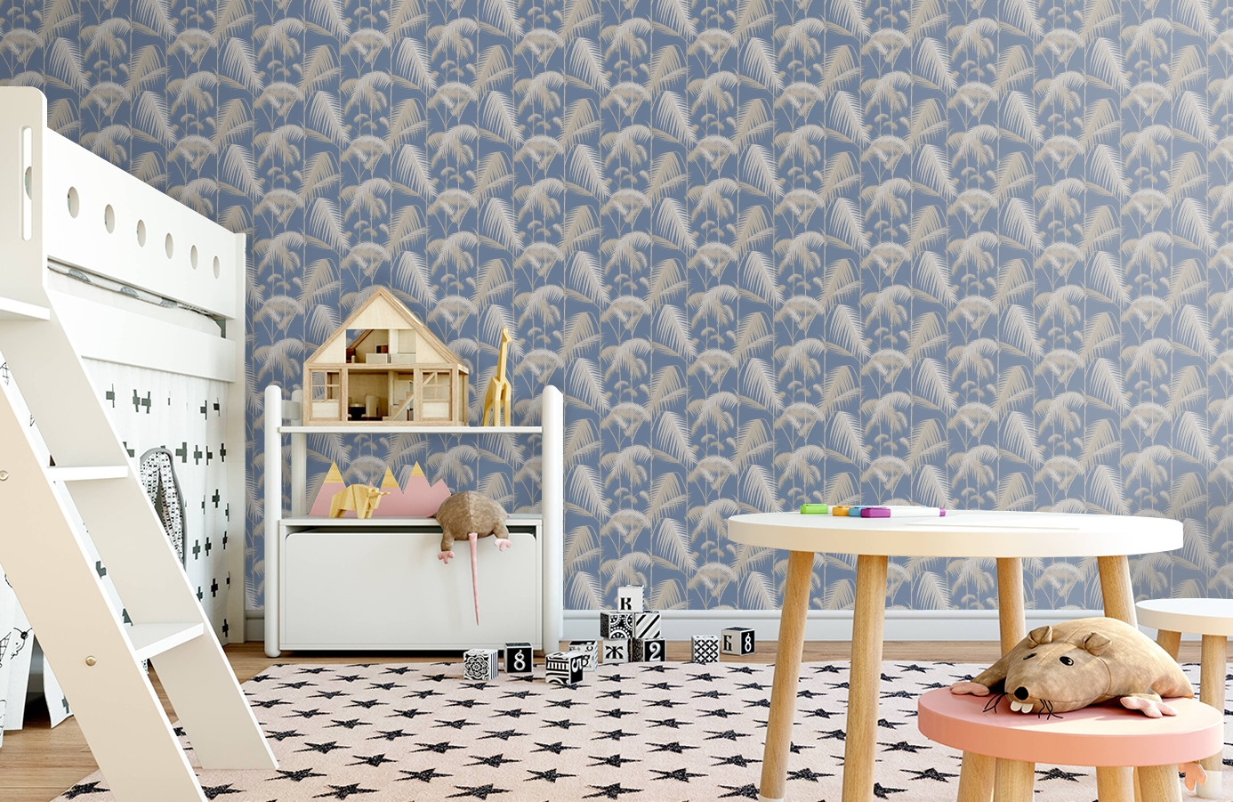 Обои 95-1006 фото в интерьере детская