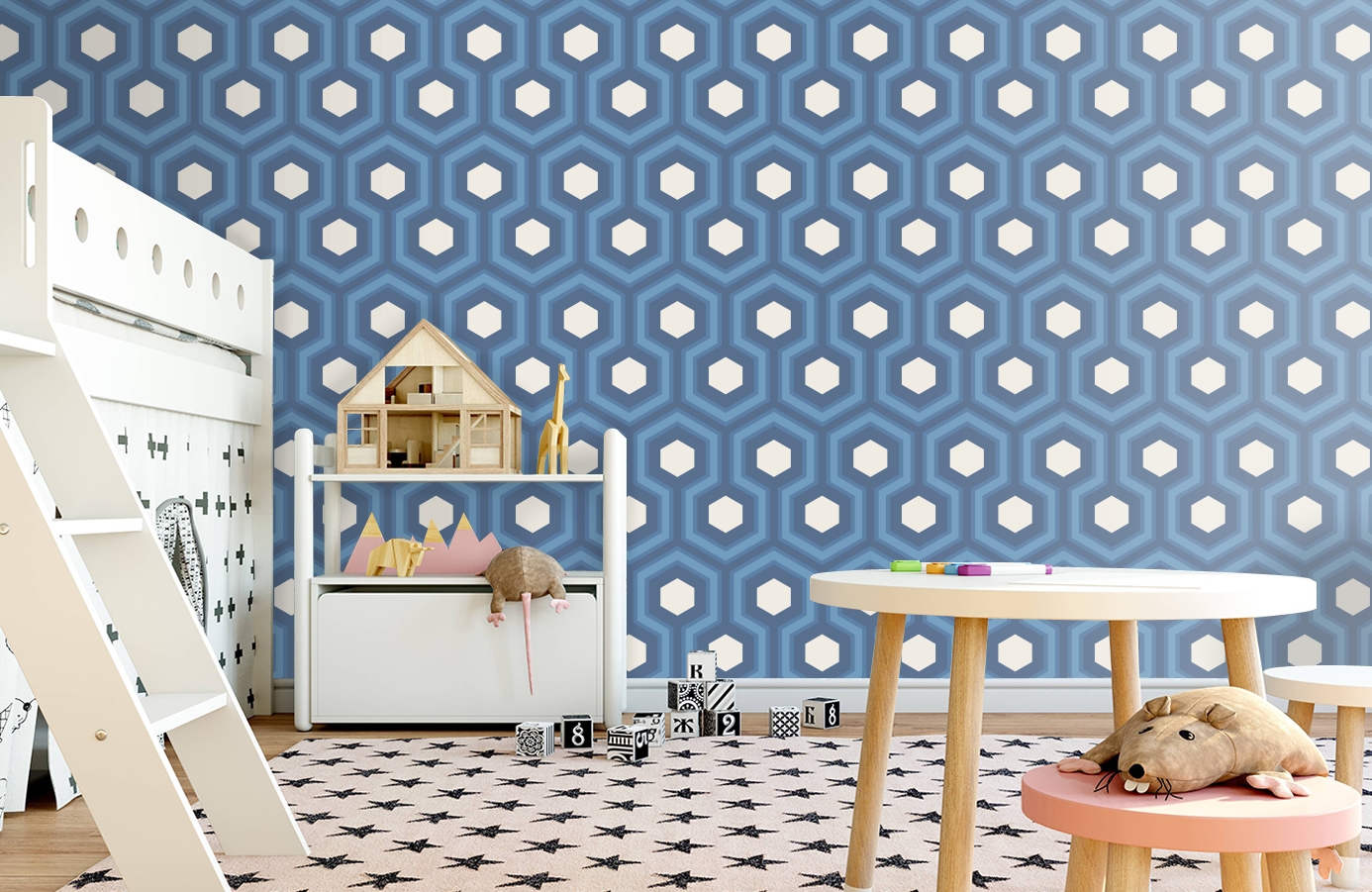 Обои 95-6035 фото в интерьере детская