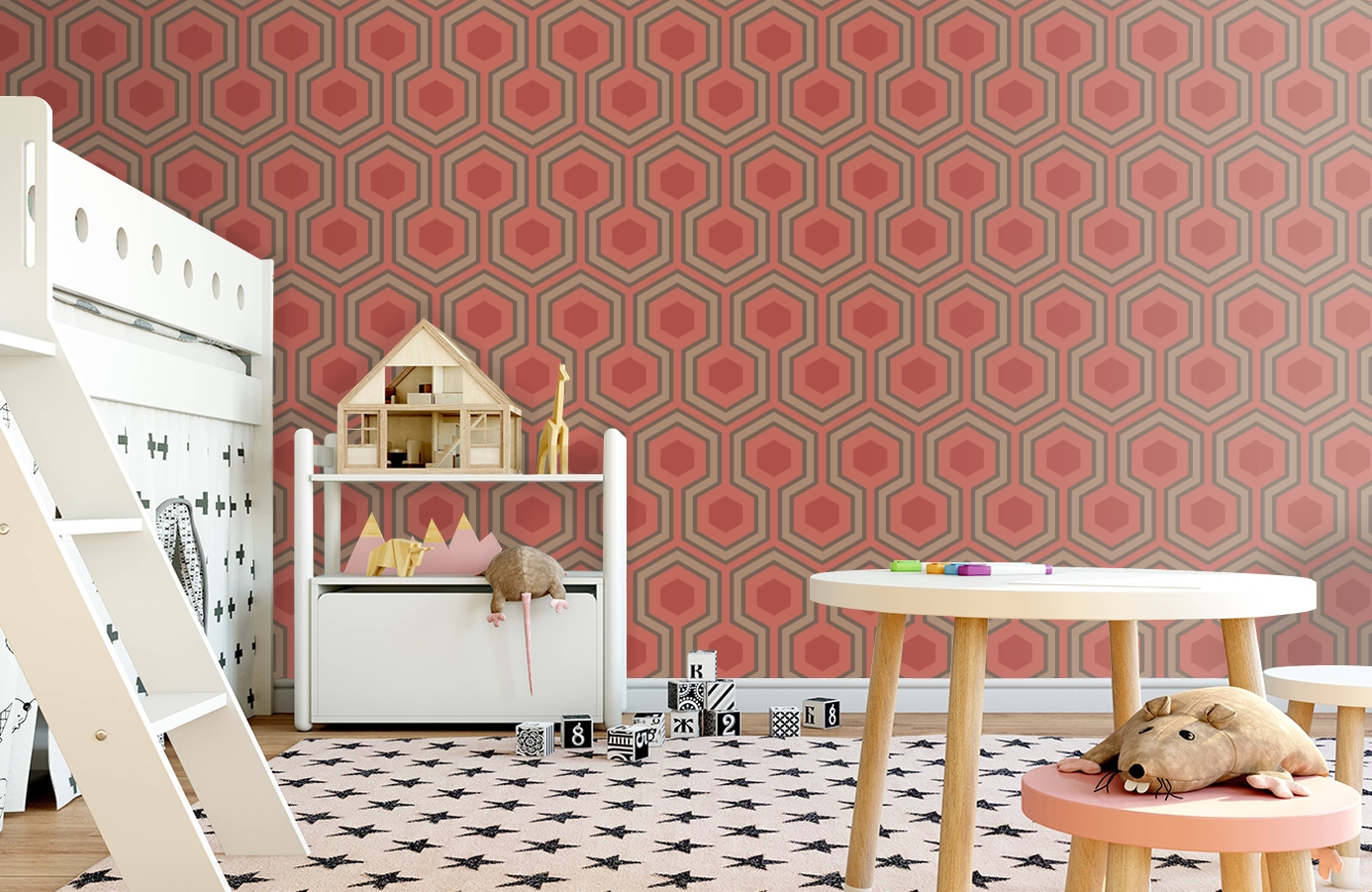 Обои 95-6038 фото в интерьере детская