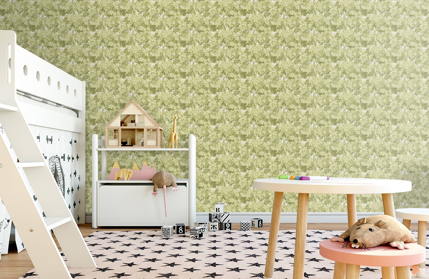 Обои 98/10046 фото в интерьере детская