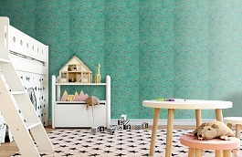Обои Parvani 41-Teal фото в интерьере детская превью