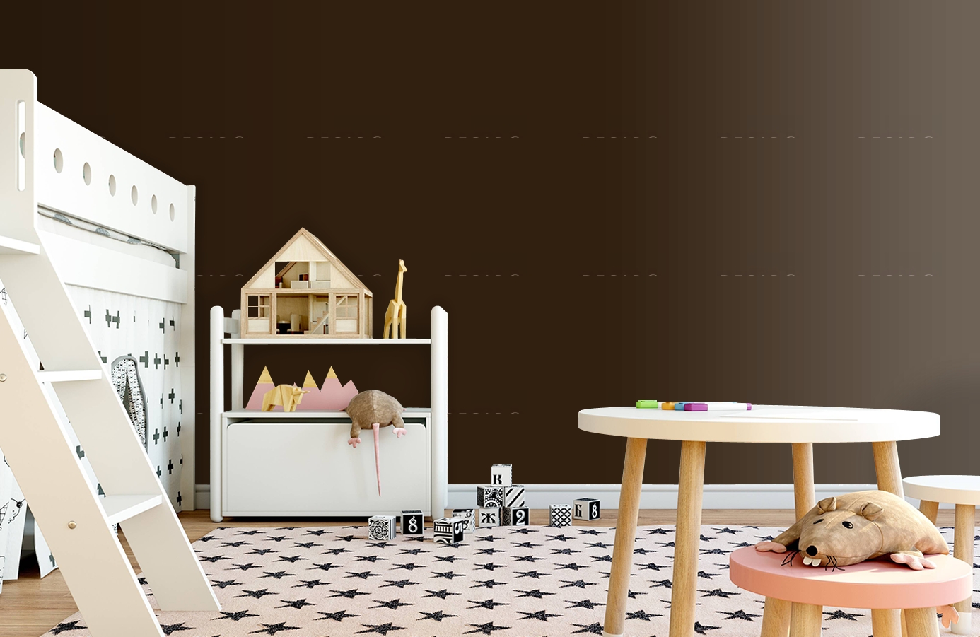 Обои 115601 фото в интерьере детская