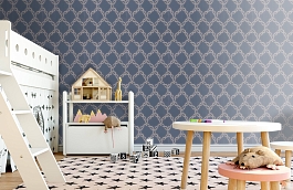 Обои Madeleine Indigo фото в интерьере детская превью