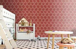 Обои Madeleine Rouge фото в интерьере детская превью