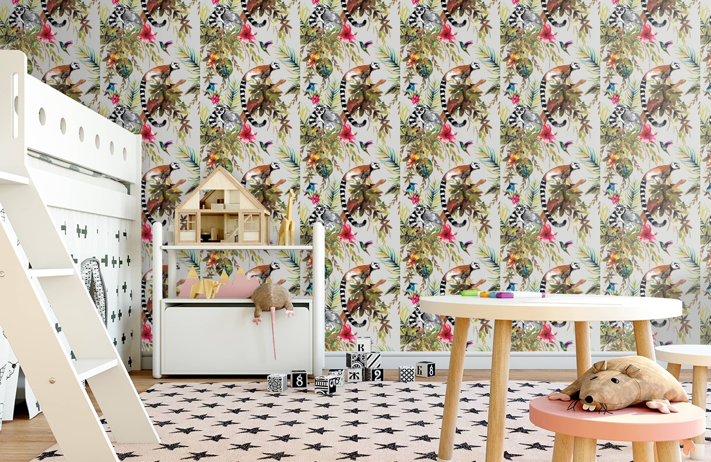 Обои 12401 фото в интерьере детская