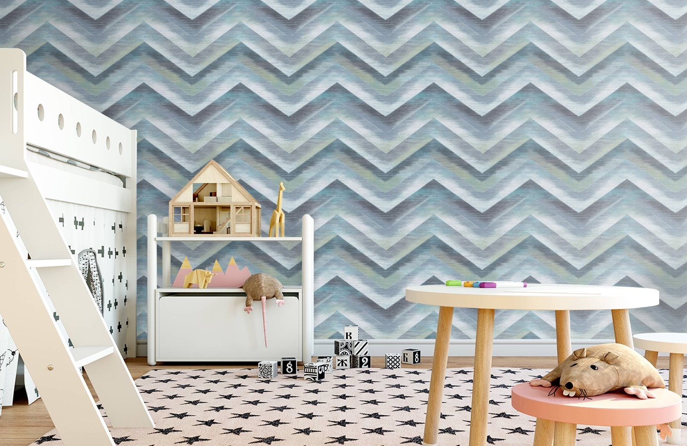 Обои 35721 фото в интерьере детская