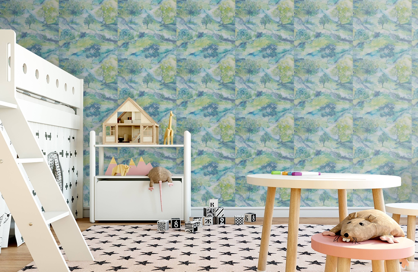 Обои 35731 фото в интерьере детская