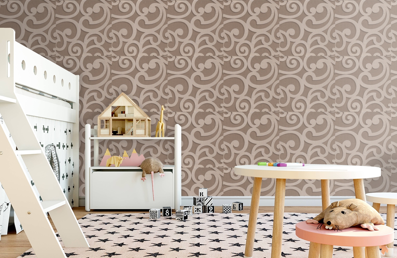 Обои 5113 фото в интерьере детская