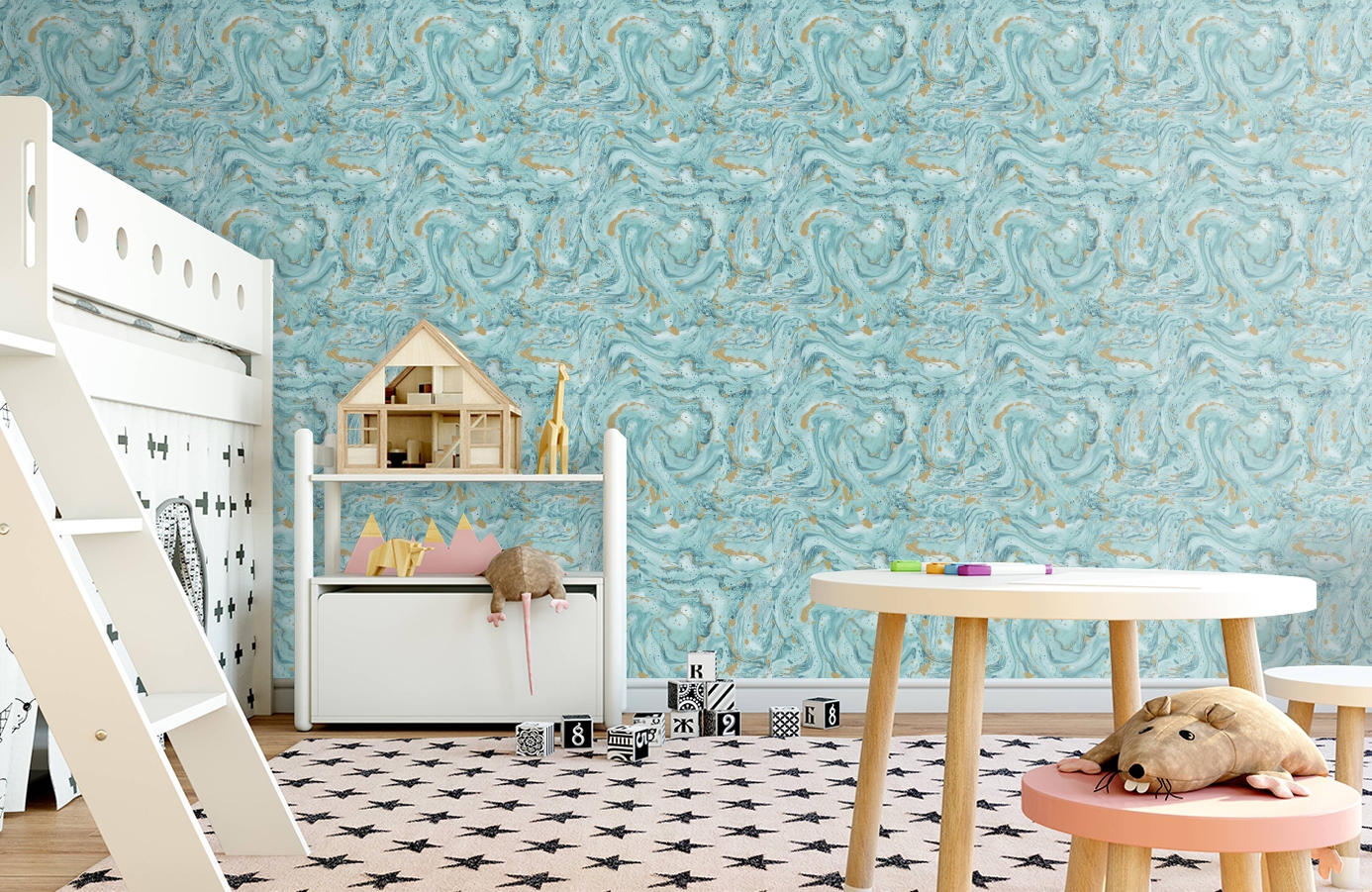 Обои 90120 фото в интерьере детская