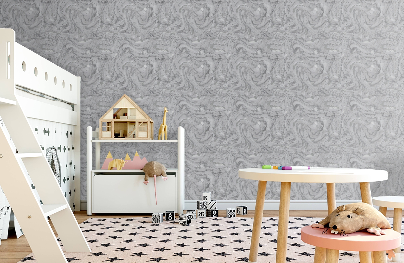 Обои 90122 фото в интерьере детская