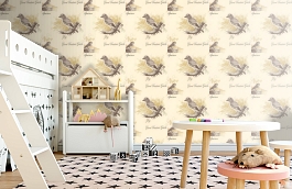 Обои Bewickbirds-Gorse-Wpcw116 фото в интерьере детская превью