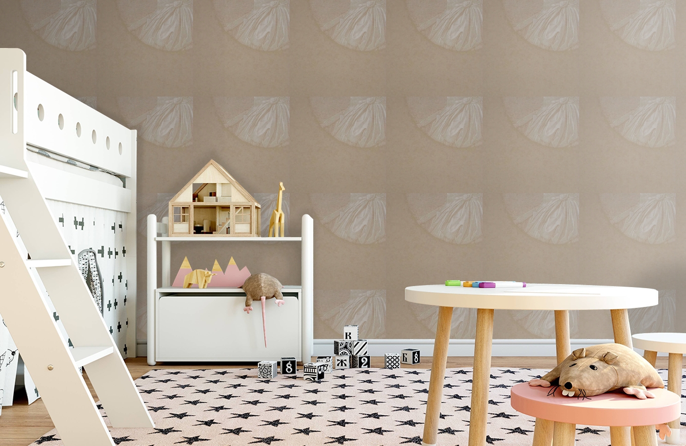 Обои Romanheads-Portland-Wpcw1 фото в интерьере детская