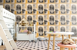 Обои Tradecards-Yellow-Wpcw378 фото в интерьере детская превью