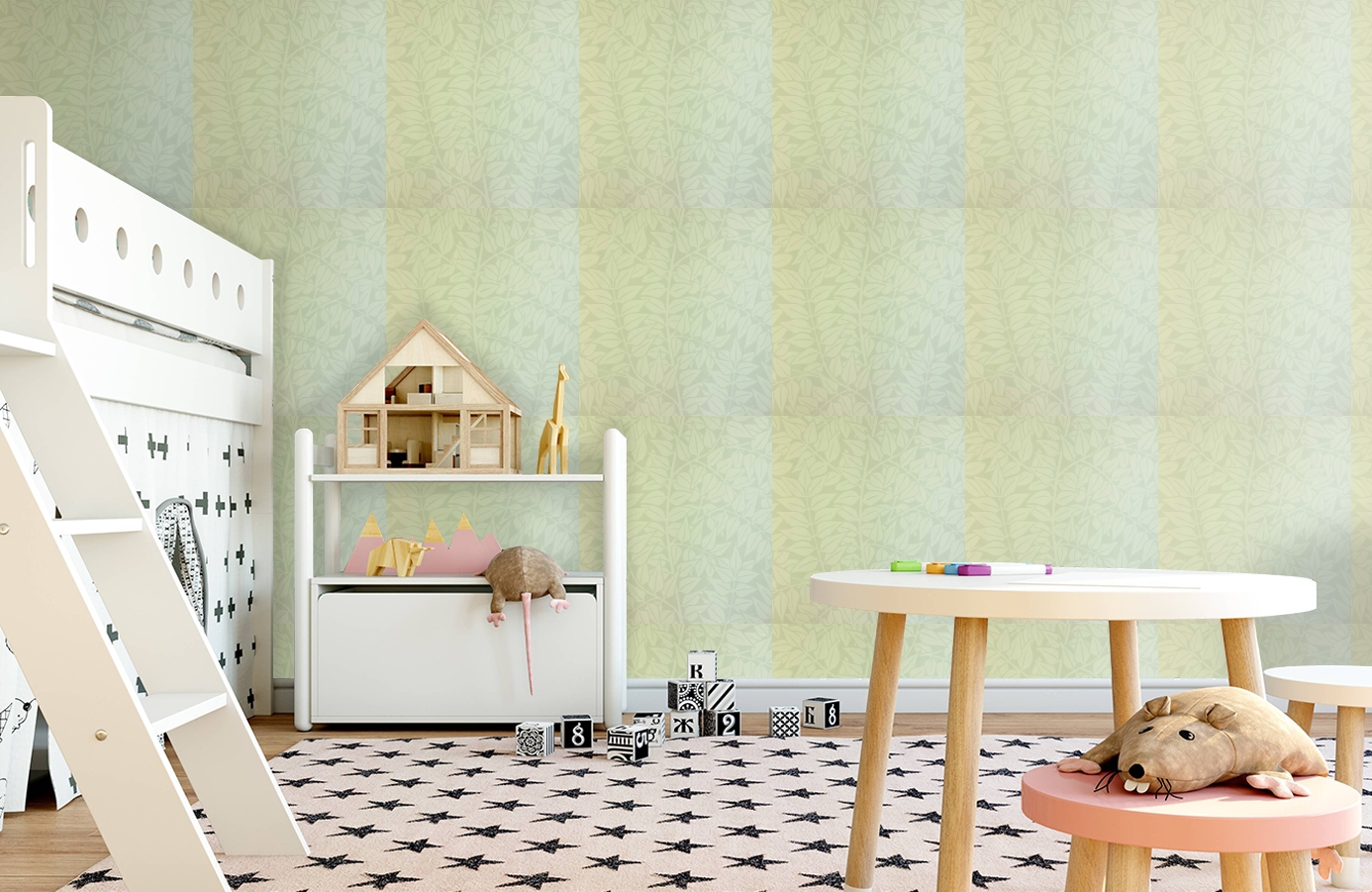 Обои 210375 фото в интерьере детская