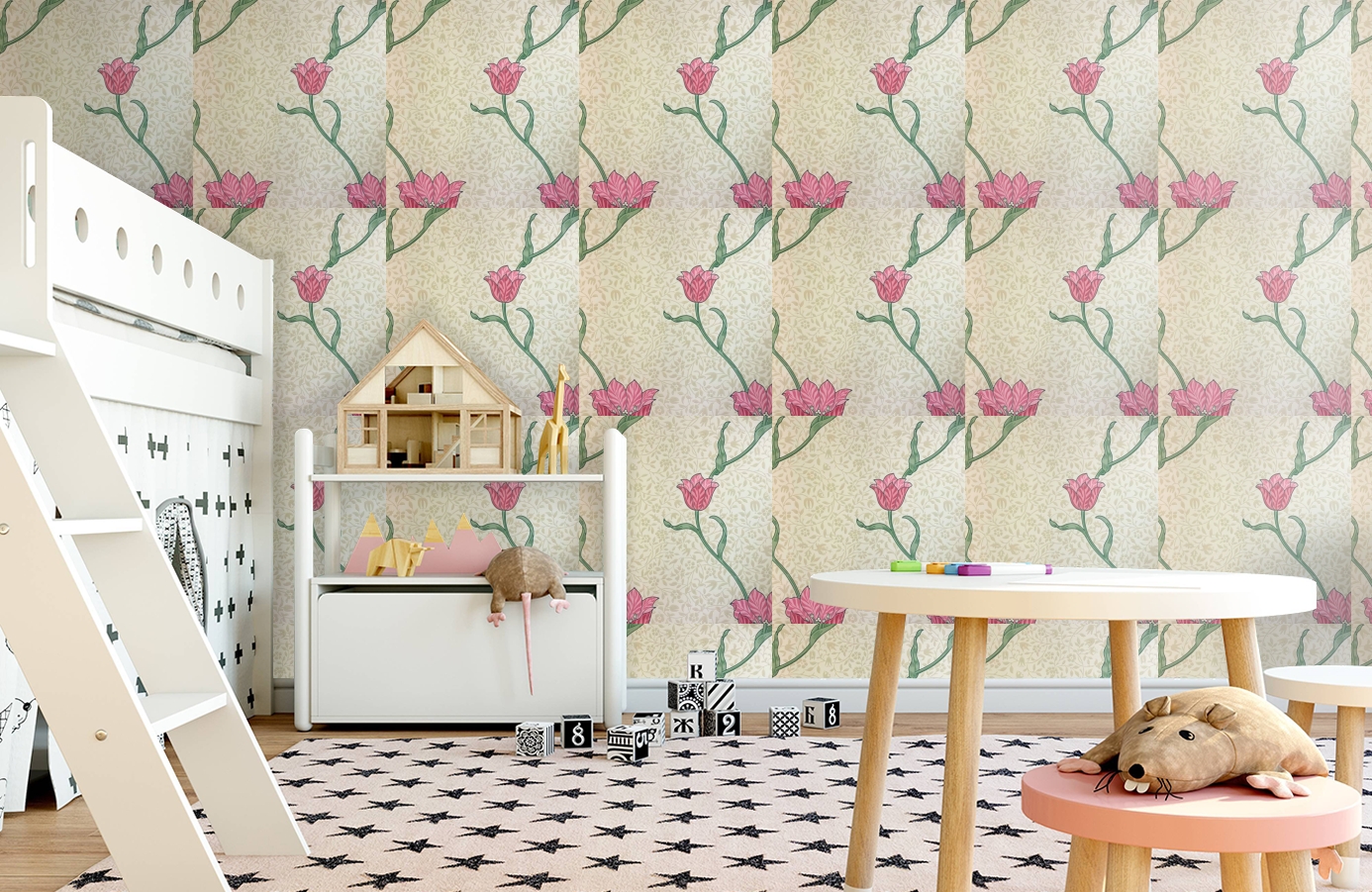 Обои 210391 фото в интерьере детская