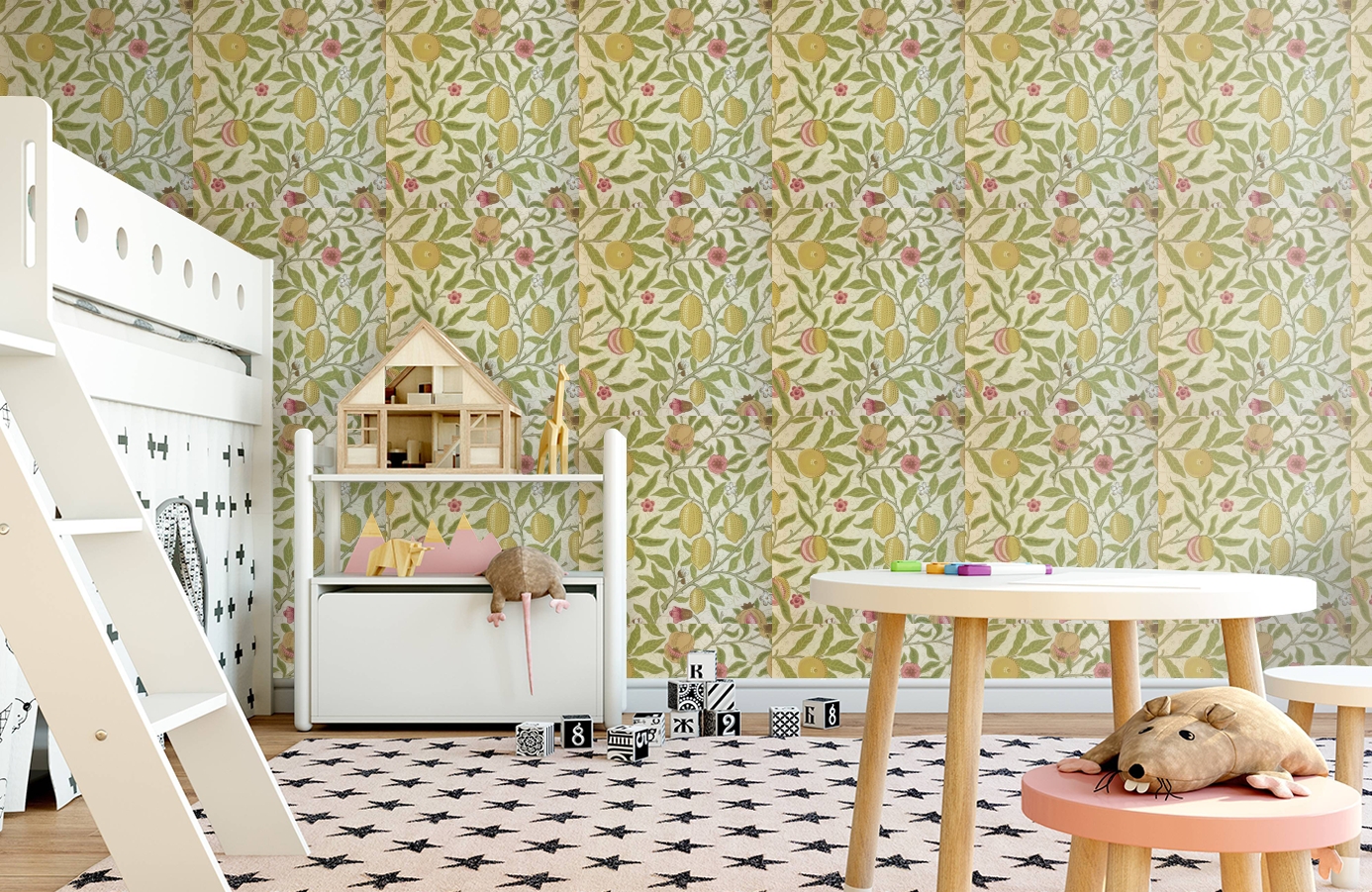 Обои 210395 фото в интерьере детская