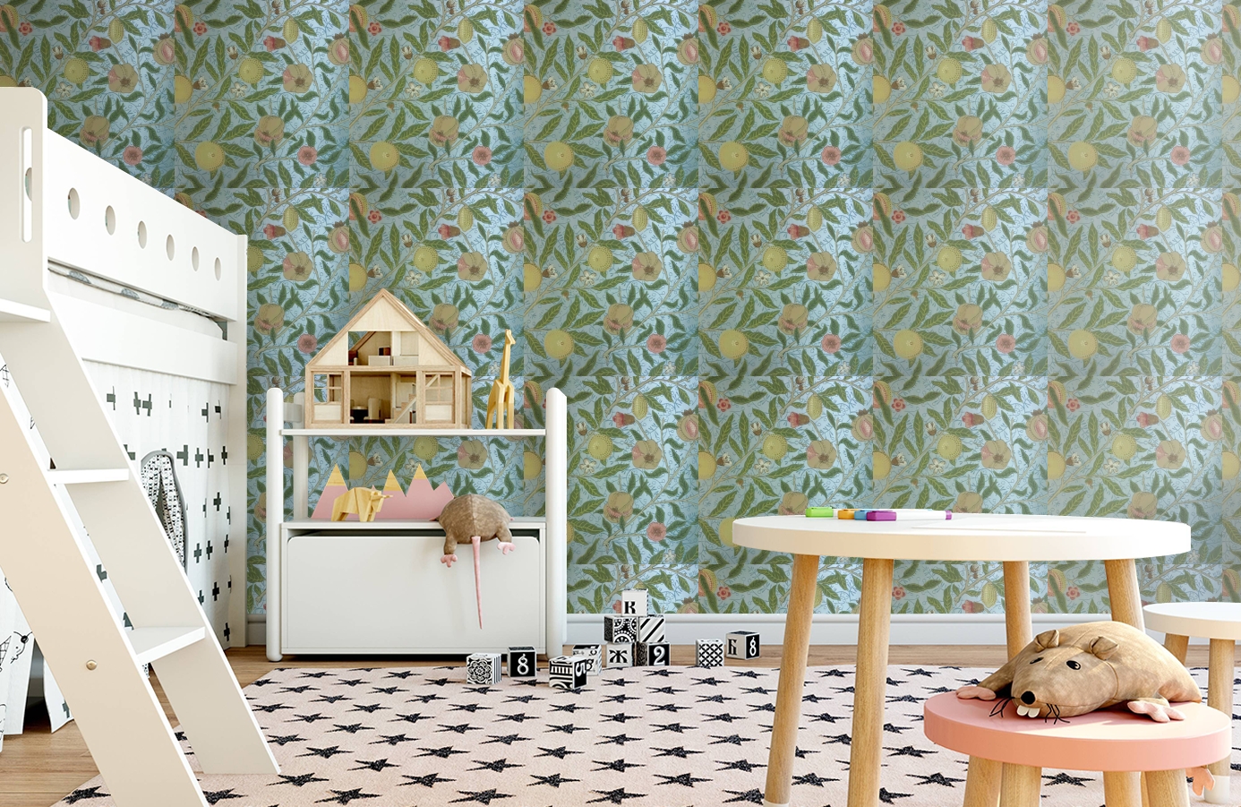 Обои 210396 фото в интерьере детская
