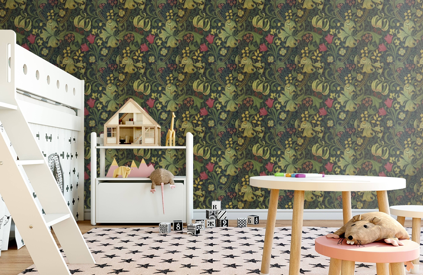 Обои 210403 фото в интерьере детская