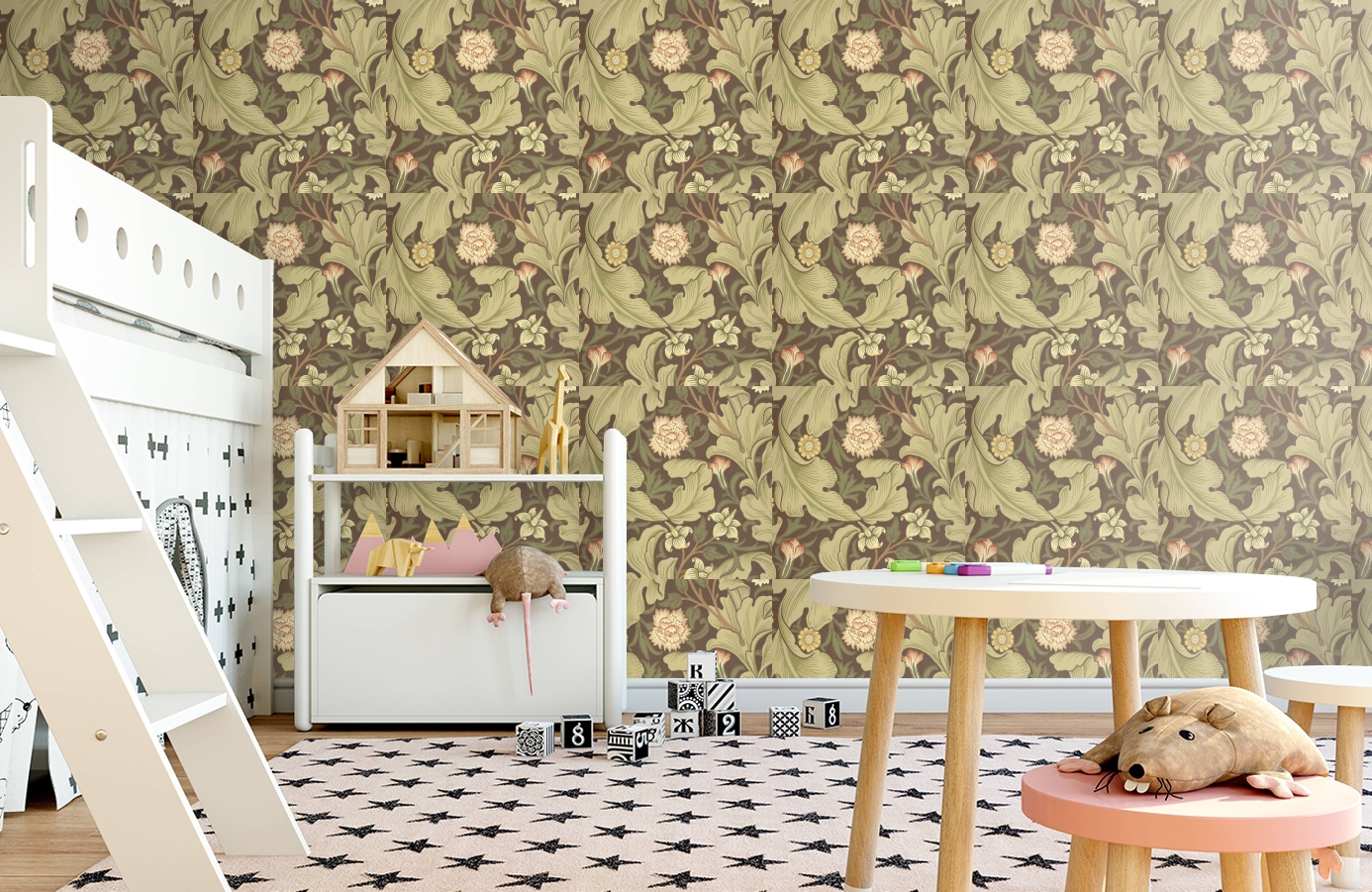 Обои 212542 фото в интерьере детская