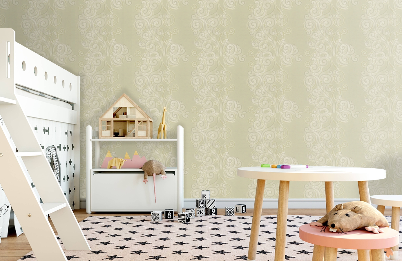 Обои HMY57501 фото в интерьере детская