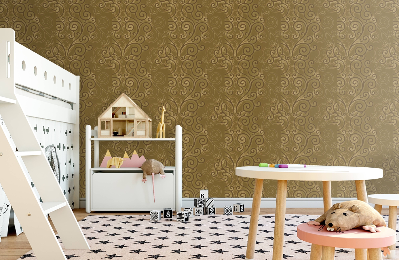 Обои HMY57505 фото в интерьере детская