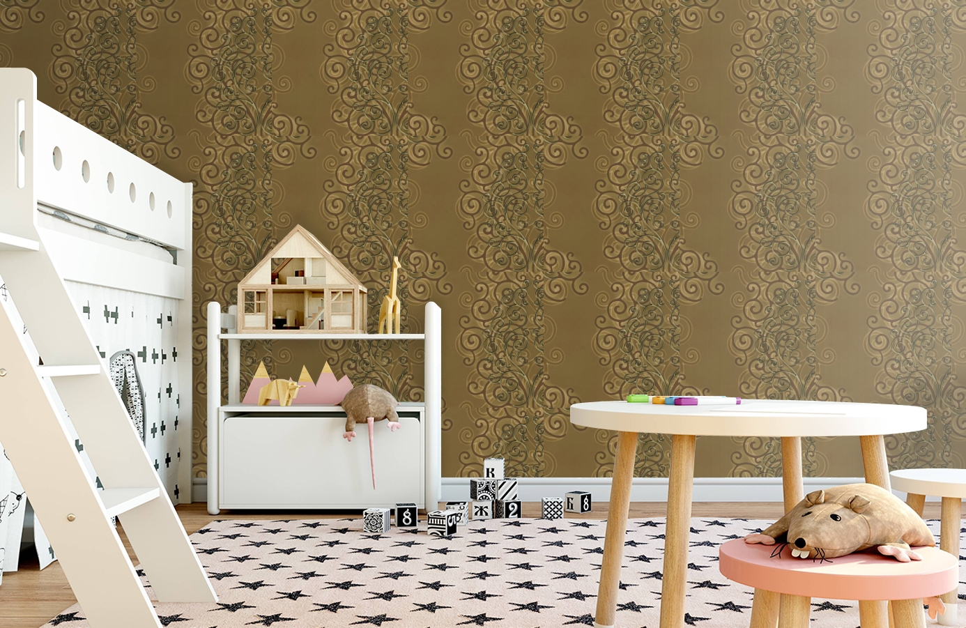 Обои HMY57515 фото в интерьере детская