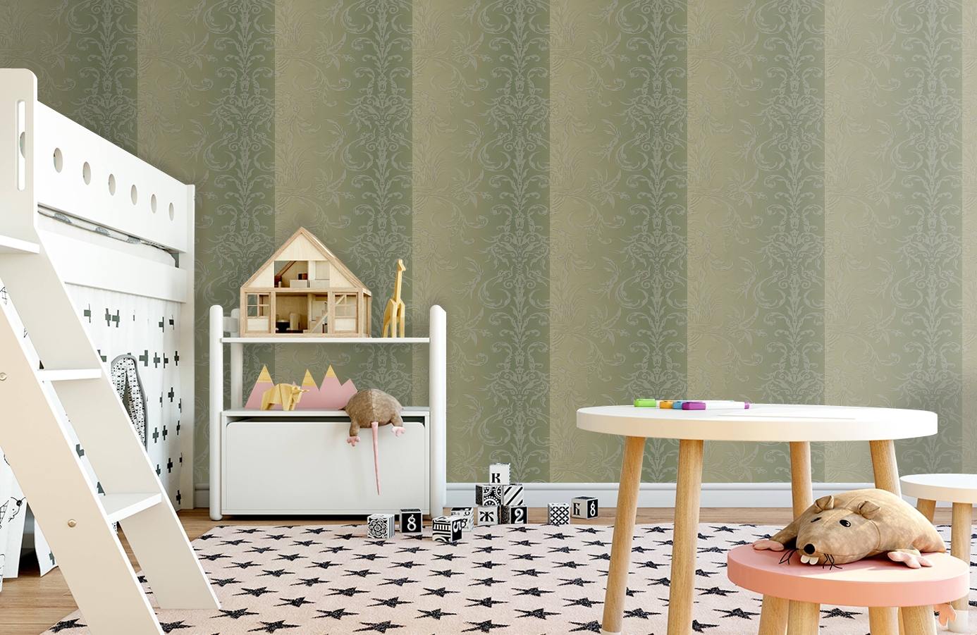 Обои HMY57565 фото в интерьере детская