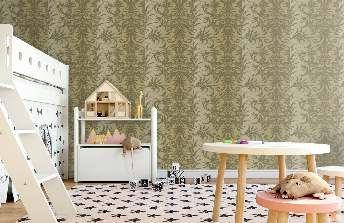 Обои HMY57566 фото в интерьере детская