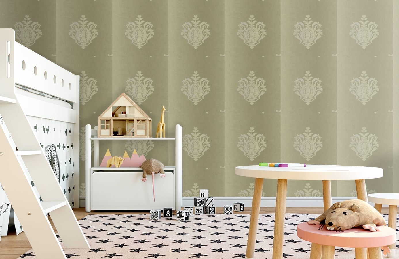 Обои HMY57597 фото в интерьере детская